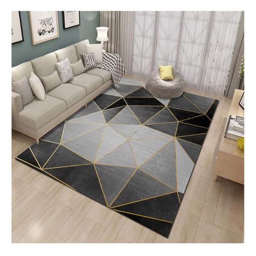 Nordische Bedruckt Bereichsteppich Eingangsmatte Moderner Geometrischer Teppich Sofa Couchtisch Abstrakt Gemusterte Teppiche mit Rutschfester Rückseite 264 von YOUCAI