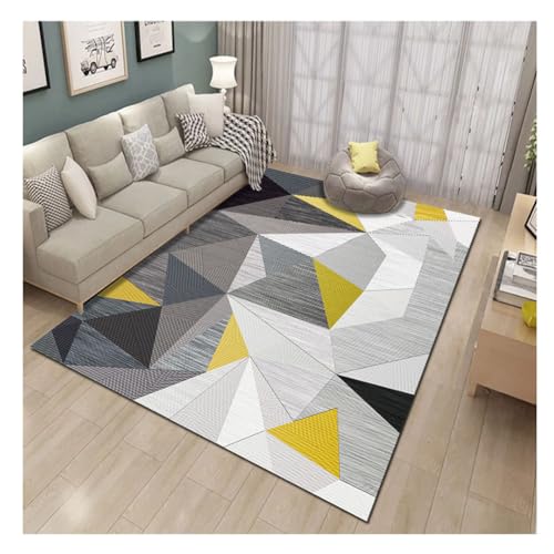 Nordische Bedruckt Bereichsteppich Eingangsmatte Moderner Geometrischer Teppich Sofa Couchtisch Abstrakt Gemusterte Teppiche mit Rutschfester Rückseite 82 von YOUCAI