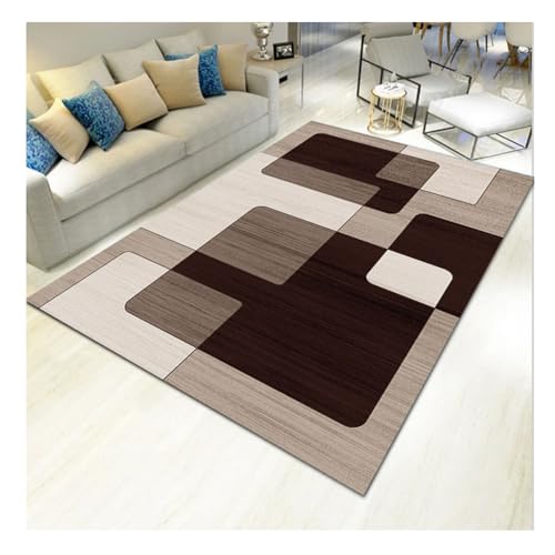 Nordische Bedruckt Bereichsteppich Eingangsmatte Moderner Geometrischer Teppich Sofa Couchtisch Abstrakt Gemusterte Teppiche mit Rutschfester Rückseite B570 von YOUCAI