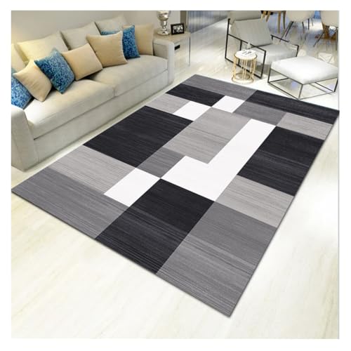 Nordische Bedruckt Bereichsteppich Eingangsmatte Moderner Geometrischer Teppich Sofa Couchtisch Abstrakt Gemusterte Teppiche mit Rutschfester Rückseite B577 von YOUCAI