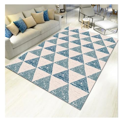 Nordische Bedruckt Bereichsteppich Eingangsmatte Moderner Geometrischer Teppich Sofa Couchtisch Abstrakt Gemusterte Teppiche mit Rutschfester Rückseite B609 von YOUCAI