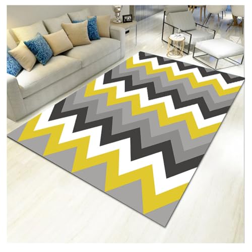 Nordische Bedruckt Bereichsteppich Eingangsmatte Moderner Geometrischer Teppich Sofa Couchtisch Abstrakt Gemusterte Teppiche mit Rutschfester Rückseite B616 von YOUCAI