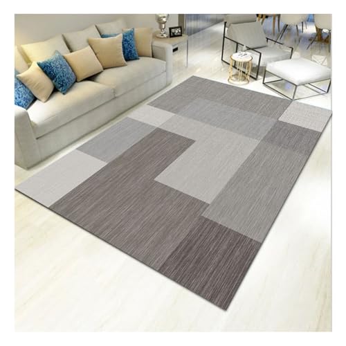 Nordische Bedruckt Bereichsteppich Eingangsmatte Moderner Geometrischer Teppich Sofa Couchtisch Abstrakt Gemusterte Teppiche mit Rutschfester Rückseite B841 von YOUCAI