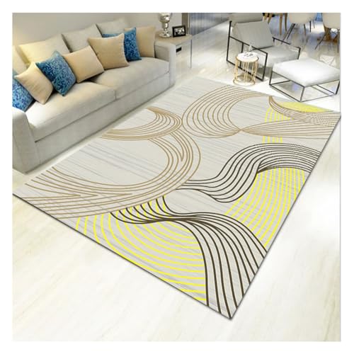 Nordische Bedruckt Bereichsteppich Eingangsmatte Moderner Geometrischer Teppich Sofa Couchtisch Abstrakt Gemusterte Teppiche mit Rutschfester Rückseite B846 von YOUCAI