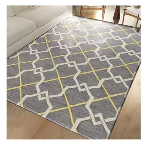Nordische Bedruckt Bereichsteppich Eingangsmatte Moderner Geometrischer Teppich Sofa Couchtisch Abstrakt Gemusterte Teppiche mit Rutschfester Rückseite B849 von YOUCAI