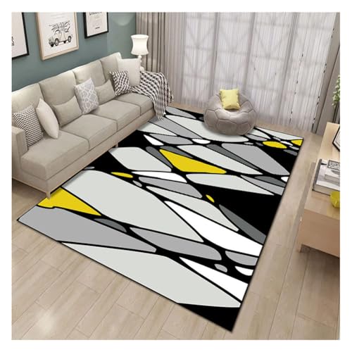 Nordische Bedruckt Bereichsteppich Eingangsmatte Moderner Geometrischer Teppich Sofa Couchtisch Abstrakt Gemusterte Teppiche mit Rutschfester Rückseite BoLI von YOUCAI