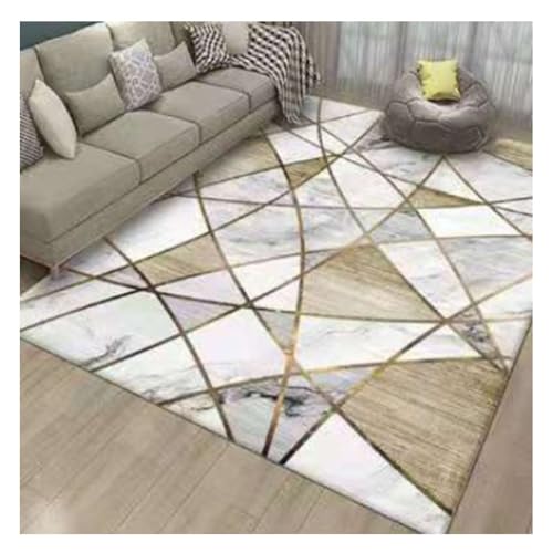 Nordische Bedruckt Bereichsteppich Eingangsmatte Moderner Geometrischer Teppich Sofa Couchtisch Abstrakt Gemusterte Teppiche mit Rutschfester Rückseite CamelShitou von YOUCAI