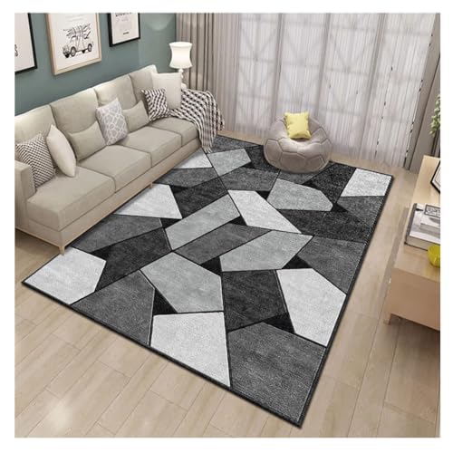 Nordische Bedruckt Bereichsteppich Eingangsmatte Moderner Geometrischer Teppich Sofa Couchtisch Abstrakt Gemusterte Teppiche mit Rutschfester Rückseite Shitou von YOUCAI