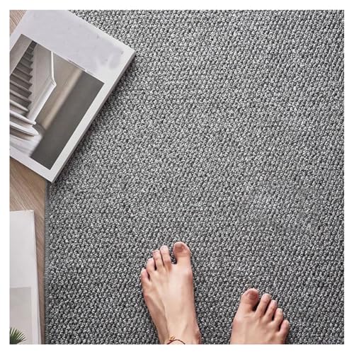 Sisal-Imitat-Teppich Modern Schlafzimmer-Nachttisch-Bodenmatte rutschfest Waschbare Fußmatte Einfarbiger Läufer Für Garten, Haus und Wohnzimmer Yangrau von YOUCAI