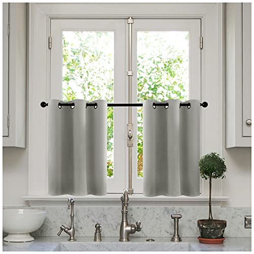 Vorhang Blickdicht Gardinen Thermovorhang mit Ösen Verdunklungsvorhang Ösenschal Vorhänge Gardine Schals Scheibengardine Fensterschal für Küche Büros Wohnzimmer Schlafzimmer Grau1 132x40cm(2 Stück) Vorhang Blickdicht Gardinen Thermovorhang mit Ösen Verdunklungsvorhang Ösenschal Vorhänge Gardine Schals Scheibengardine Fensterschal für Küche Büros Wohnzimmer Schlafzimmer Grau1 132x40cm(2 Stück) von YOUCAI