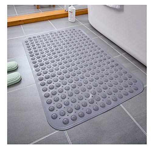 YOUCAI Badewannenmatte Duschmatte Badewanneneinlage Extra Lang Antirutschmatte Schimmelresistent, rutschfest, Mit Saugnapf, Badezimmer, Maschinenwaschbar,Grau,40x102cm von YOUCAI