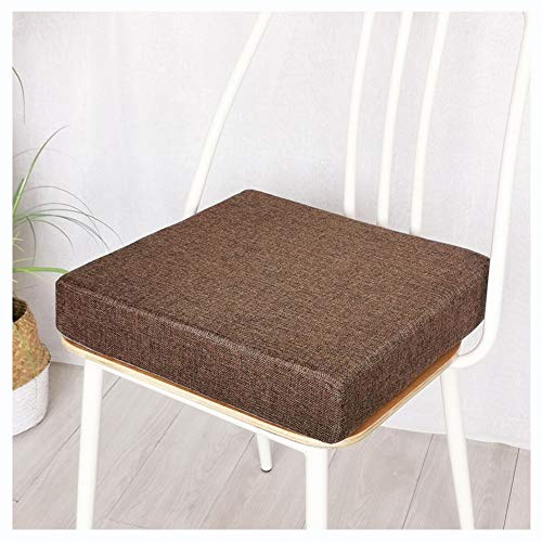 YOUCAI Einfarbig Sitzkissen Weiches Stuhlkissen Innen-Außengarten Patio Home Küche Büro Sofa Sitzkissen Gesäß Kissen,Braun3,40x40x8cm von YOUCAI