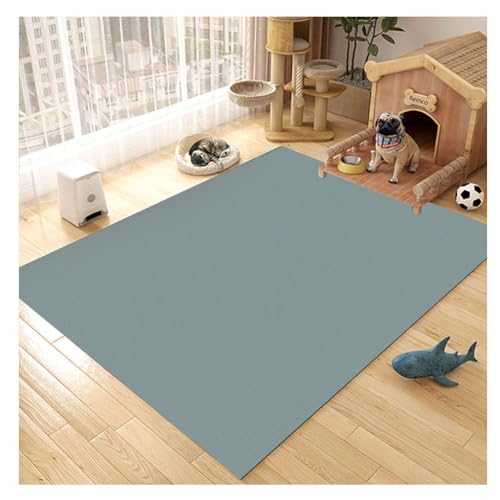 YOUCAI Haustier-Bodenmatte Wasserdicht PVC-Matte für Abwischbarer einfarbiger Teppich Läufer Fußmatte Wohnzimmer Deko Schlafzimmer für Eingang, Innenbereich und Küche GlGrün von YOUCAI