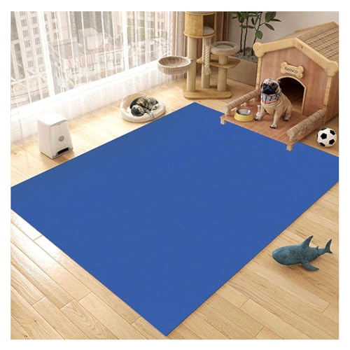 YOUCAI Haustier-Bodenmatte Wasserdicht PVC-Matte für Abwischbarer einfarbiger Teppich Läufer Fußmatte Wohnzimmer Deko Schlafzimmer für Eingang, Innenbereich und Küche klyBlau YOUCAI Haustier-Bodenmatte Wasserdicht PVC-Matte für Abwischbarer einfarbiger Teppich Läufer Fußmatte Wohnzimmer Deko Schlafzimmer für Eingang, Innenbereich und Küche klyBlau von YOUCAI