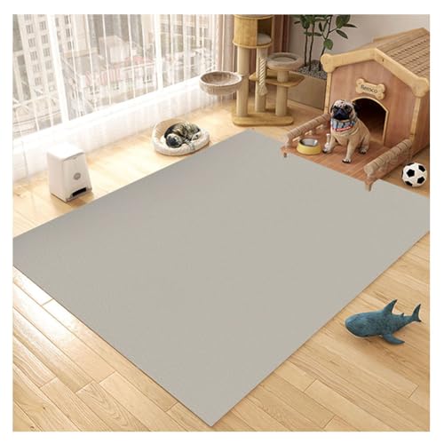 YOUCAI Haustier-Bodenmatte Wasserdicht PVC-Matte für Abwischbarer einfarbiger Teppich Läufer Fußmatte Wohnzimmer Deko Schlafzimmer für Eingang, Innenbereich und Küche shuangrau YOUCAI Haustier-Bodenmatte Wasserdicht PVC-Matte für Abwischbarer einfarbiger Teppich Läufer Fußmatte Wohnzimmer Deko Schlafzimmer für Eingang, Innenbereich und Küche shuangrau von YOUCAI