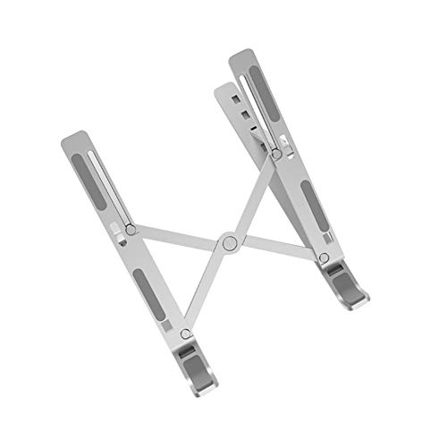 YOUCAI Laptop Ständer, Aluminium Laptop Stand mit Verstellbar Multi-Winkel, Universal Halter Ergonomisch Tragbar Faltbar Tablet Ständer für MacBook Und Laptops Grau von YOUCAI