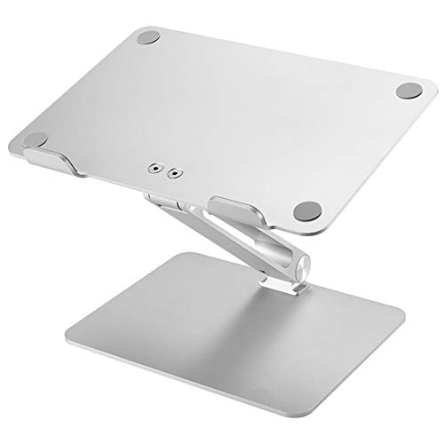 YOUCAI Laptop Ständer, Multi-Winkel Notebook Ständer Universal Halter Aluminium Stander Ergonomisch Tragbar Faltbar Tablet Ständer Kompatibel mit MacBook Ipad Notebook Silber von YOUCAI