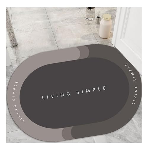 YOUCAI Modern Schlicht Badematte Schnelltrocknend Badezimmer-Fußmatte mit Kieselalgenschlamm rutschfest Waschbarer Läufer Badvorleger mit abstraktem geometrischem Muster 22 von YOUCAI