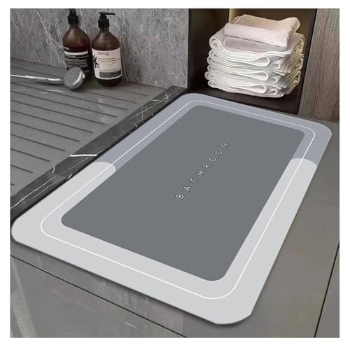 YOUCAI Modern Schlicht Badematte Schnelltrocknend Badezimmer-Fußmatte mit Kieselalgenschlamm rutschfest Waschbarer Läufer Badvorleger mit abstraktem geometrischem Muster 3 YOUCAI Modern Schlicht Badematte Schnelltrocknend Badezimmer-Fußmatte mit Kieselalgenschlamm rutschfest Waschbarer Läufer Badvorleger mit abstraktem geometrischem Muster 3 von YOUCAI