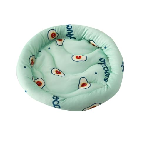 YOUCAI Rundes Bequemes Selbstkühlende Cartoon-Selbstkühlendes Kühlmatte Kühldecke Bett Hamster-Nestmatte Kühle Sommerdecke aus Eisseide Schlafmatte für kleine Haustiere Grün von YOUCAI