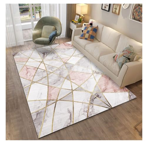 YOUCAI Schlafzimmerteppich Nordischem Muster Moderner Abstrakter Geometrischer Teppich Luxuriöser Waschbar Ultradünner Läufer für Eingangsbereich, Waschküche PinkDLS YOUCAI Schlafzimmerteppich Nordischem Muster Moderner Abstrakter Geometrischer Teppich Luxuriöser Waschbar Ultradünner Läufer für Eingangsbereich, Waschküche PinkDLS von YOUCAI