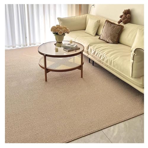 YOUCAI Sisal-Imitat-Teppich Modern Schlafzimmer-Nachttisch-Bodenmatte rutschfest Waschbare Fußmatte Einfarbiger Läufer Für Garten, Haus und Wohnzimmer camelY von YOUCAI