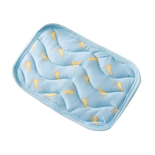 YOUCAI Sommer-Eisseide Kühlmatte Hamsternest Wendekissen Bettdecke Hundedecke Kühldecke Selbstkühlende für Meerschweinchen, Hamster, Kaninchen Blau von YOUCAI