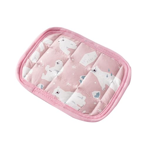 YOUCAI Sommer-Eisseide Kühlmatte Hamsternest Wendekissen Bettdecke Hundedecke Kühldecke Selbstkühlende für Meerschweinchen, Hamster, Kaninchen PinkWx von YOUCAI