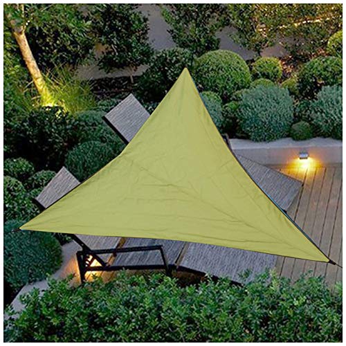 YOUCAI Sonnensegel Dreieck Atmungsaktiv Sonnenschutz Dreieckig Wasserabweisend Wetterschutz Segel Baldachin UV Schutz für Balkon Terrasse Camping Garten Armeegrün 3x3x3M von YOUCAI