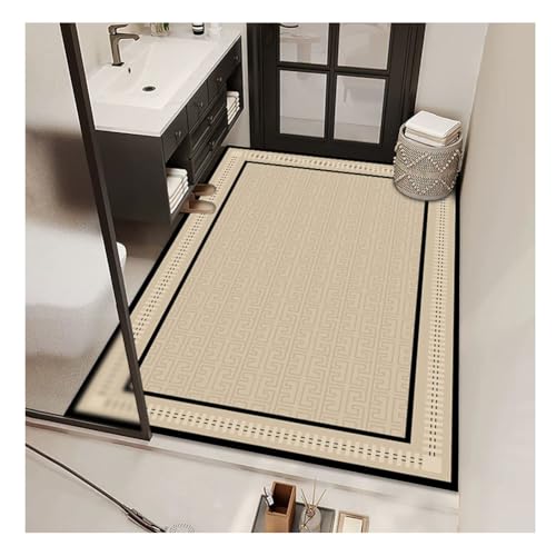 YOUCAI Teppiche Geometrische Kieselalgen-Bodenmatte rutschfeste Fußmatte Badewannenmatte Untertürteppich Mikrofaser-Läufer für Eingangsbereich, WC und Dusche JiaRi von YOUCAI