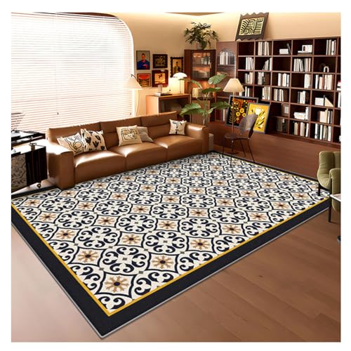 YOUCAI Traditioneller-Teppiche im Used-Look Geometrisches Samt-Kurzflor Rutschfester Teppich Bodenmatte für Kinderzimmer Schlafzimmer, Esszimmer und Bür RM8170KeT YOUCAI Traditioneller-Teppiche im Used-Look Geometrisches Samt-Kurzflor Rutschfester Teppich Bodenmatte für Kinderzimmer Schlafzimmer, Esszimmer und Bür RM8170KeT von YOUCAI