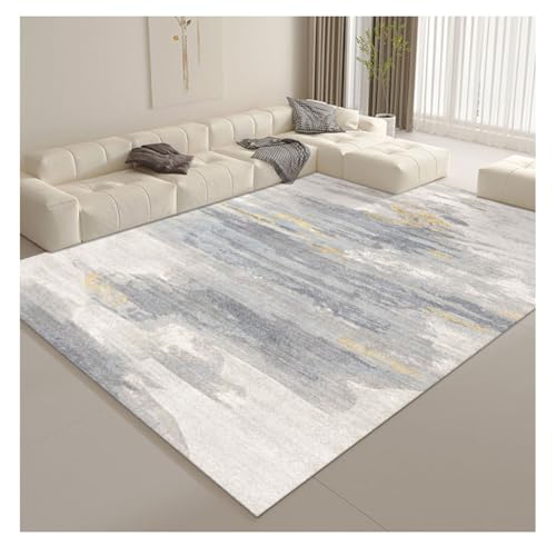 YOUCAI rutschfeste Cremefarben Abstrakter Teppichimitat läufer Kaschmir Wohnzimmer Kurzfloriger Plüsch Großflächiger Teppich für Schlafzimmer, Küche KX01 von YOUCAI