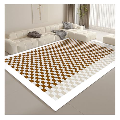 YOUCAI rutschfeste Cremefarben Abstrakter Teppichimitat läufer Kaschmir Wohnzimmer Kurzfloriger Plüsch Großflächiger Teppich für Schlafzimmer, Küche KX10 YOUCAI rutschfeste Cremefarben Abstrakter Teppichimitat läufer Kaschmir Wohnzimmer Kurzfloriger Plüsch Großflächiger Teppich für Schlafzimmer, Küche KX10 von YOUCAI