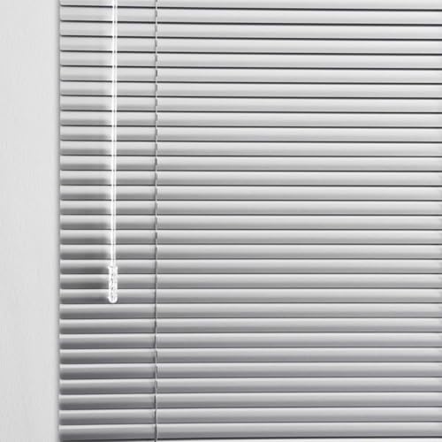 Aluminium-Fensterrollos, Metalllamellen, Raumverdunkelung, Jalousien, horizontale Fensterblenden für Zuhause, Büro, Lichtkontrolle, Verdunkelungsvorhang (Grau, 120 x 140 cm) von YOUGANG
