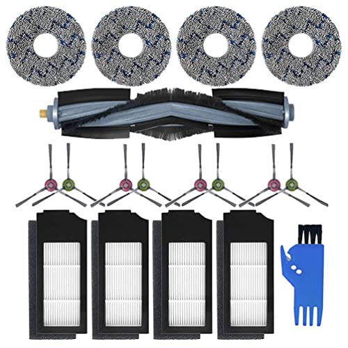 youjia Ersatzteile Zubehör für DEEBOT X1 Omni / X1 e Omni, X1 Turbo, X1 und X1 Plus Staubsauger 1 Hauptbürste, 4 HEPA-Filter, 4 Wischtücher, 8 Seitenbürsten, 1 Reinigungsbürste von youjia