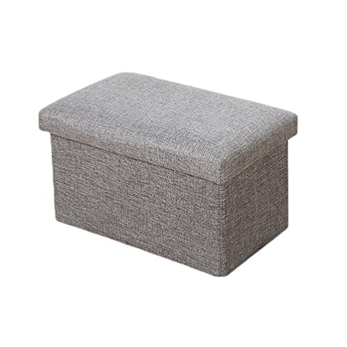 YOUJIA Sitzhocker Lagerung Hocker Sitzbank Faltbar Polsterhocker Kasten Sitzwürfel Aufbewahrungsbox Stuhl Sitzbox (Grau,40 * 25 * 25cm) von YOUJIA