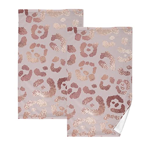 YOUJUNER Handtuch-Set 2er-Pack Rosa Leopardenmuster 100% Baumwolle Handtücher Weich Saugstark Baumwolle Duschtücher Gästetücher Dekor Handtücher YOUJUNER Handtuch-Set 2er-Pack Rosa Leopardenmuster 100% Baumwolle Handtücher Weich Saugstark Baumwolle Duschtücher Gästetücher Dekor Handtücher von YOUJUNER
