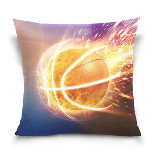 YOUJUNER Kissenbezug 40x40 cm, Galaxy-Basketball-Sportball Dekorative Kissenbezug Kissenhülle Wurfkissenbezug für Couch Sofa Hause Bett von YOUJUNER