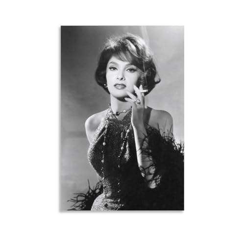 YOUMAN Gina Lollobrigida Italienisches Schauspieler-Poster, Leinwand, Wandkunst, Poster, dekorativ, moderner Druck, Bild, Kunstwerke, Poster, 20 x 30 cm von YOUMAN