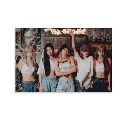 YOUMAN LE SSERAFIM Group K-pop berühmtes Poster, koreanische Leinwand, Wandkunst, Poster, dekorativ, modern, Heimdruck, Bild, Kunstwerke, Poster, 40 x 60 cm von YOUMAN