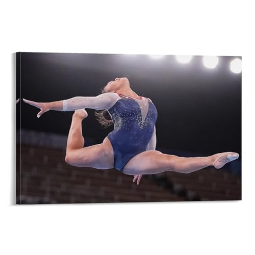 YOUMAN Sunisa Lee, Turnerin, berühmter Sportler, Poster, Leinwand, Malerei, Poster, Wandkunst, dekorative Bilddrucke, moderne Dekoration, 40 x 60 cm von YOUMAN