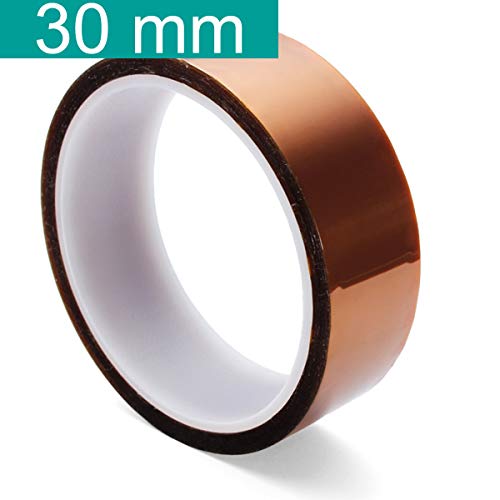 Youmile 5 Größe 5mm 10mm 20mm 30mm 50mm 30m / 100ft BGA Hochtemperatur-Film Hitzebeständiges Polyimid-Kapton-Band Gold, das klebrig ist von Youmile