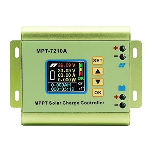 YOUNAFEN 24V-72V 0-10A MPPT Solar-Treiber, Pwm Batterieladegerät, Lithium-Batterie-Ladegerät Modul, Aluminium-Gehäuse, Grün von YOUNAFEN