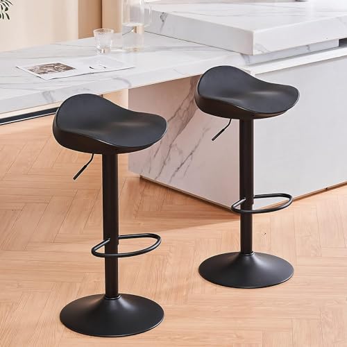 YOUNIKE Barhocker 2er Set Barstuhl Tresenhocker Höhenverstellbar 360°Drehbar mit Fußstütze Bistrohocker Küchenstühle, Hocker für Küche, Haushalt und Bar, Schwarz YOUNIKE Barhocker 2er Set Barstuhl Tresenhocker Höhenverstellbar 360°Drehbar mit Fußstütze Bistrohocker Küchenstühle, Hocker für Küche, Haushalt und Bar, Schwarz von YOUNIKE