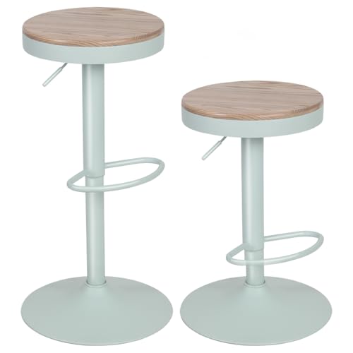 YOUNIKE Barhocker 2er Set Holz Barhocker Barstuhl Hoher Metallrahmen 360° höhenverstellbar drehbar mit Fußstütze Industriell Grün YOUNIKE Barhocker 2er Set Holz Barhocker Barstuhl Hoher Metallrahmen 360° höhenverstellbar drehbar mit Fußstütze Industriell Grün von YOUNIKE