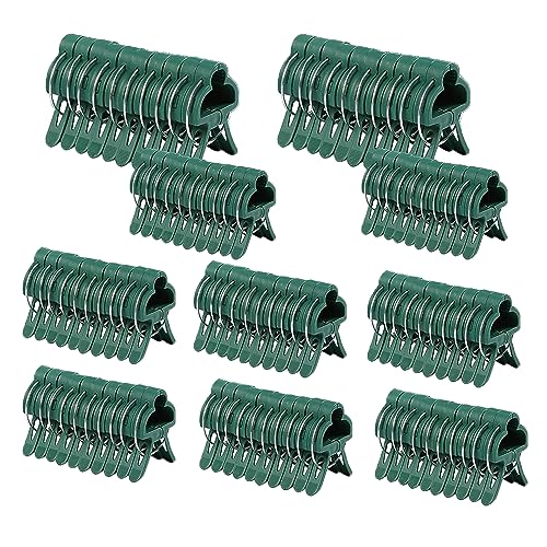 YOUNLEN 100 Stück Pflanzenclips Pflanzenklammern, Pflanzenclips für Kletterpflanzen, tomatenclips blumenklammern, Stabile Klammern für Kletterpflanzen Befestigung(20 Große + 80 Kleine) von YOUNLEN