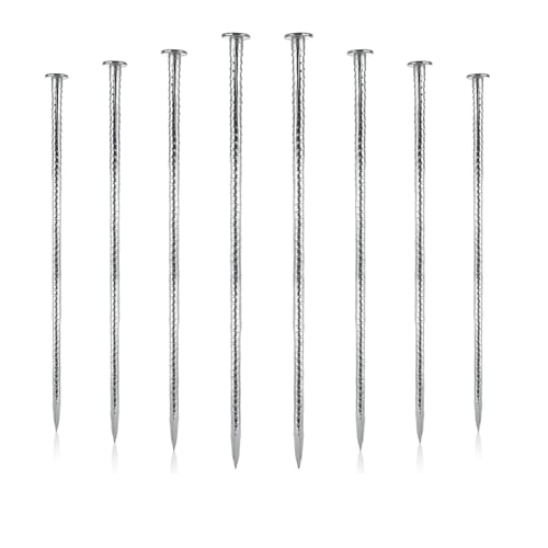 16 x Landschaftsspieße, 40,1 cm, Metallpfähle für Boden, strapazierfähig, verzinkt, Landschaftseinfassung, Spikes für Pflastersteine, Kunstrasen, Unkrautbarriere, Zelt, Tischlerei von YOUNTHYE