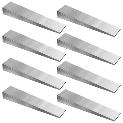 8 Stück Metall-Keilscheiben, Dreieck-Flanschkeil, Stahlkeile zum Schweißen, silberfarbener Metallflanschkeil, Rohrverschraubung, Schweißwerkzeug, 10,2 x 2 x 1,3 cm, Stahlkeil-Set von YOUNTHYE