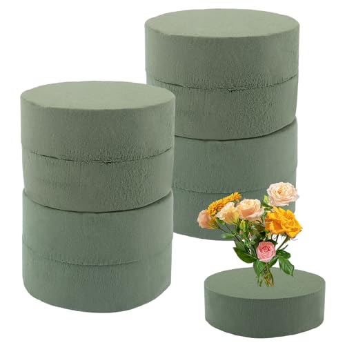 8 Stück Steckschaum 12 x 4cm Blumensteckschaum Runde Steckmasse für Kunstblumen Steckschwamm Steckmoos für Blumen Grün Steckmasse zum Basteln Trockenblumenschaum für Hochzeit, Ostern, Geburtstag 8 Stück Steckschaum 12 x 4cm Blumensteckschaum Runde Steckmasse für Kunstblumen Steckschwamm Steckmoos für Blumen Grün Steckmasse zum Basteln Trockenblumenschaum für Hochzeit, Ostern, Geburtstag von YOUNTHYE