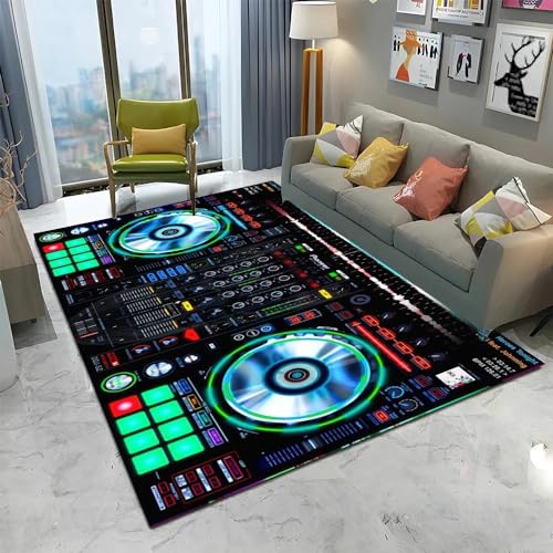 YOUOUSI DJ Musik Keyboard Teppich Wohnzimmer Küche Schlafzimmer Sofa Home Dekoration Fußmatte Kinder Boden Anti-Rutsch-Matte Geschenk von YOUOUSI